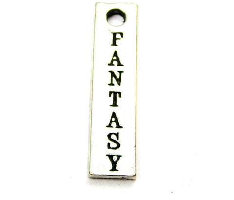 Fantasy Long Tab Genuine American Pewter Charm