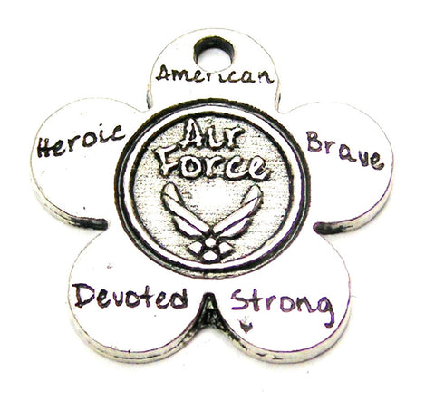 The Air Force Flower Small Genuine American Pewter Charm