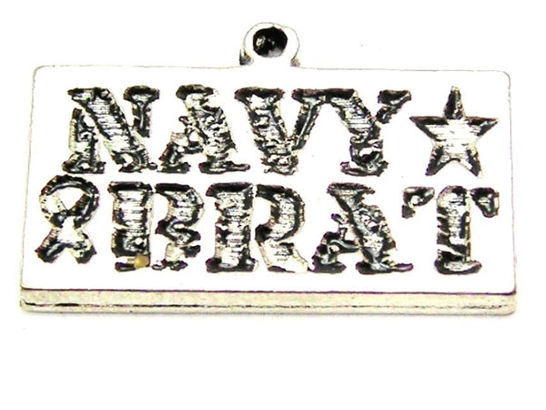 Navy Brat Genuine American Pewter Charm