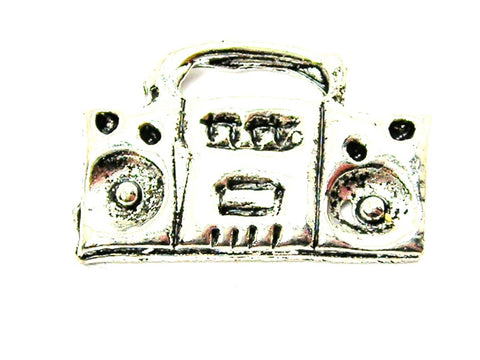 Retro Boom Box Radio Genuine American Pewter Charm