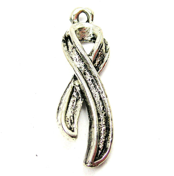 Quality Awareness Ribbon Genuine American Pewter Charm