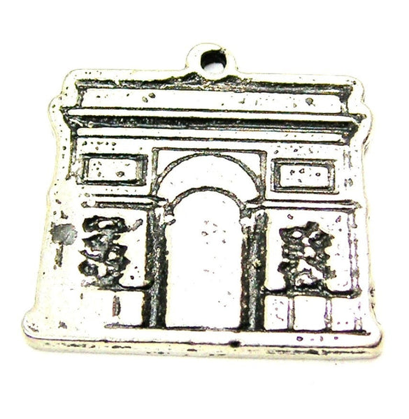 Arc De Triomphe Detailed Genuine American Pewter Charm