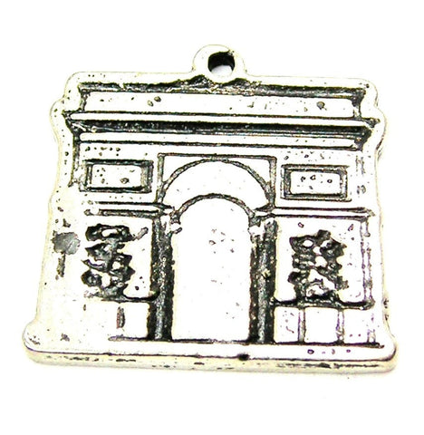 Arc De Triomphe Detailed Genuine American Pewter Charm