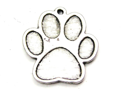 Paw Print Genuine American Pewter Charm