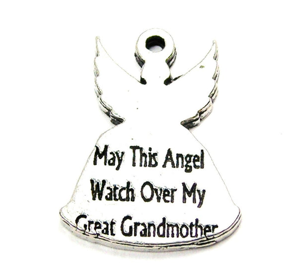 May This Angel Watch Over My Great Grandmother Genuine American Pewter Charm