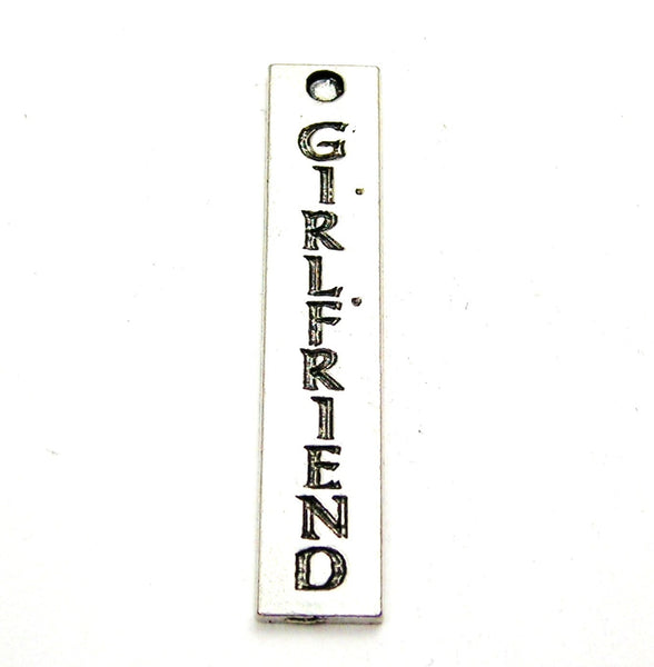 Girlfriend Long Tab Large Genuine American Pewter Charm