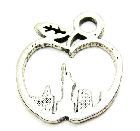 New York Skyline In The Big Apple Genuine American Pewter Charm