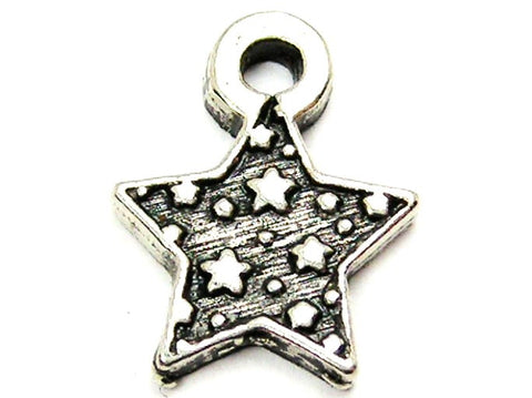 Stars In A Star Mini Genuine American Pewter Charm