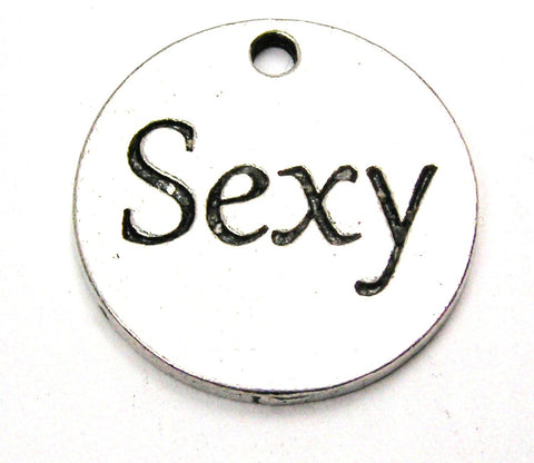 Sexy Circle Genuine American Pewter Charm