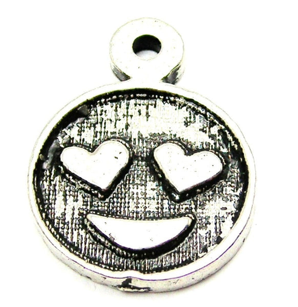 Love Emoji Genuine American Pewter Charm