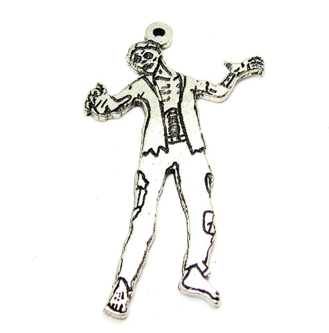 Large Cartoon Zombie Pendant Genuine American Pewter Charm