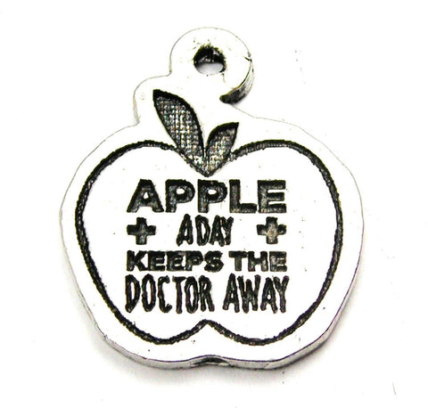 Apple A Day Keeps The Doctor Away Genuine American Pewter Charm