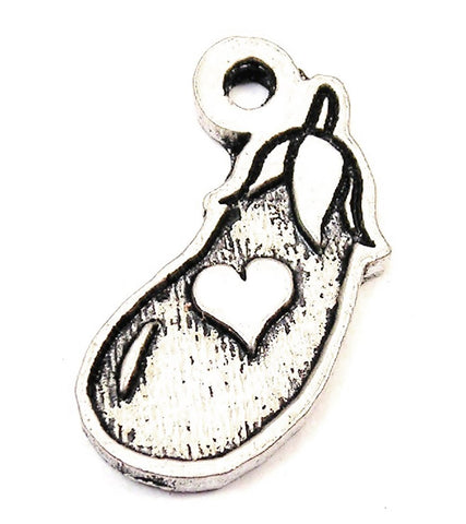 Eggplant Emoji Genuine American Pewter Charm