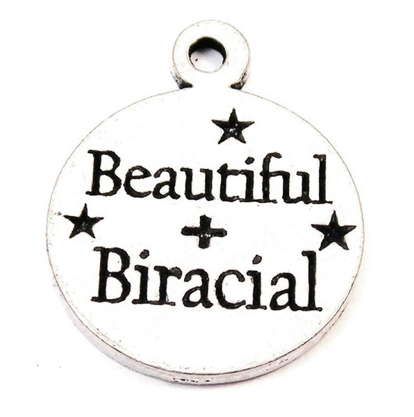 Beautiful And Biracial Genuine American Pewter Charm