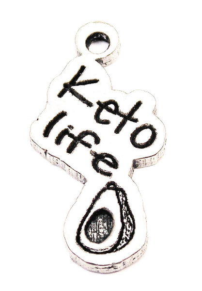 Keto Life With Avocado Genuine American Pewter Charm