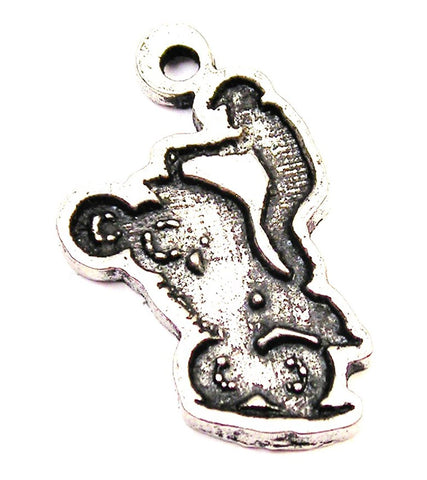 Guy On Four Wheeler Genuine American Pewter Charm