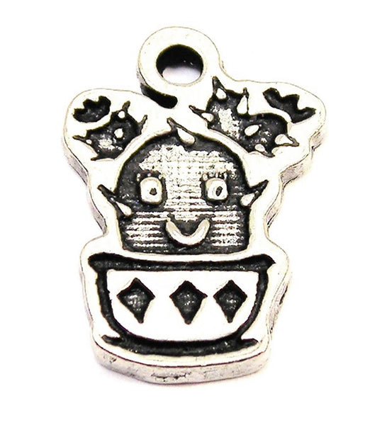 Succulent Cactus Genuine American Pewter Charm