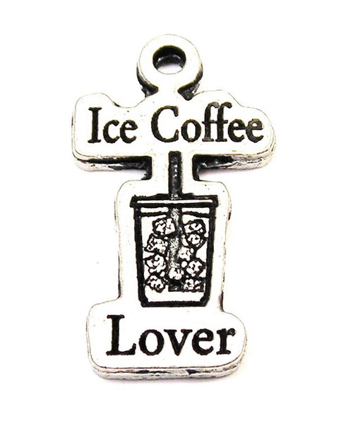 Ice Coffee Lover Genuine American Pewter Charm