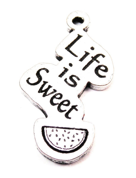 Life Is Sweet Genuine American Pewter Charm