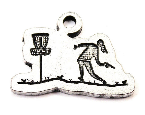 Disc Golf Genuine American Pewter Charm