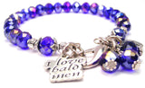 I Love Bald Men Splash Of Color Crystal Bracelet