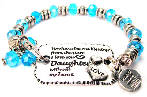 daughter bracelet, daughter bangles, daughter jewelry, family jewelry, I love my daughter bracelet