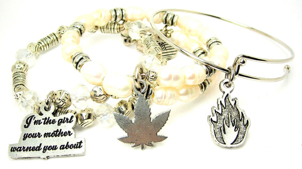 Legalize it 420 gift set 3 piece bangle bracelet collection