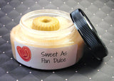 Sweet as pan dulce body sugar scrub with a sweet bread soap embed part of our Latina line