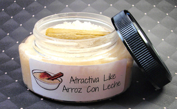 Atractiva like arroz con leche body sugar scrub with cinnamon stick soap embed part of our Latina line