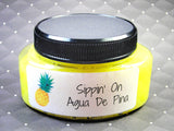 Sippin on agua de pina body sugar scrub with pineapple soap embed part of our Latina line