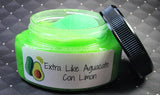 Extra like aguacate con limon body sugar scrub with a lime wedge soap embed part of our Latina line