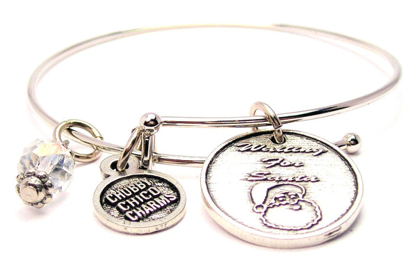 Waiting For Santa Expandable Bangle Bracelet