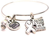 I Am Not A Victim I Am A Survivor Bangle Bracelet