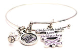 Chicks With Sticks Love Field Hockey Bangle Bracelet