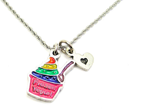 Rainbow Colored Frozen Yogurt Necklace