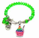 Rainbow Colored Frozen Yogurt Splash Of Color Crystal Bracelet