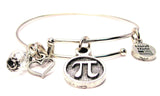 Pi Symbol Bangle Bracelet