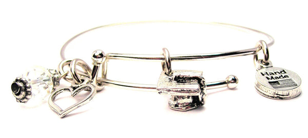 Graduation Cap Expandable Bangle Bracelet