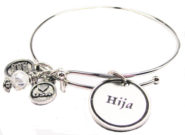 Hija Daughter Bangle Expandable Bangle Bracelet