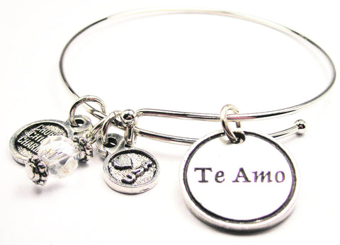 Te Amo I Love You Expandable Bangle Bracelet