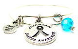 Ovarian Cancer Awareness Bangle Bracelet