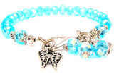 Lace Wings Splash Of Color Crystal Bracelet