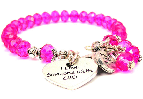 I Love Someone With CHD Splash Of Color Crystal Bracelet