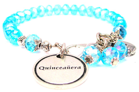 Quinceanera Sweet Sixteen Splash Of Color Crystal Bracelet