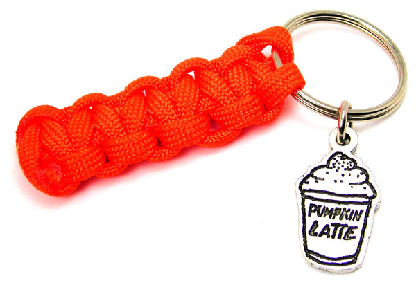 Pumpkin Spice Latte Pumpkin Latte Paracord 550 Military Spec Paracord Key Chain