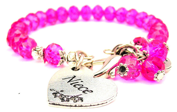 Niece Heart Splash Of Color Crystal Bracelet