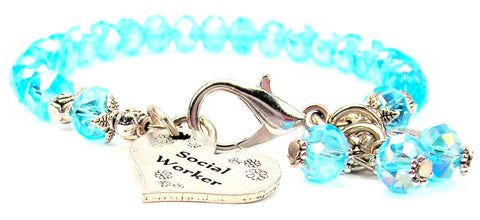 Social Worker Splash Of Color Crystal Bracelet