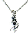 African American Mermaid  20" Chain Necklace