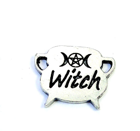 Witch triple moon  Cauldron Genuine American Pewter Charm