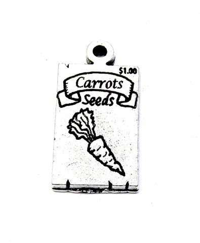 Carrot seeds garden packet charm